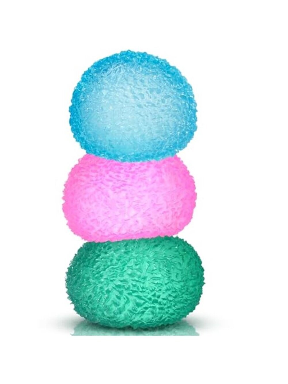 3pc Stress Balls for Adults, Squishy Ball Sensory Textured Memory Gel Fidget